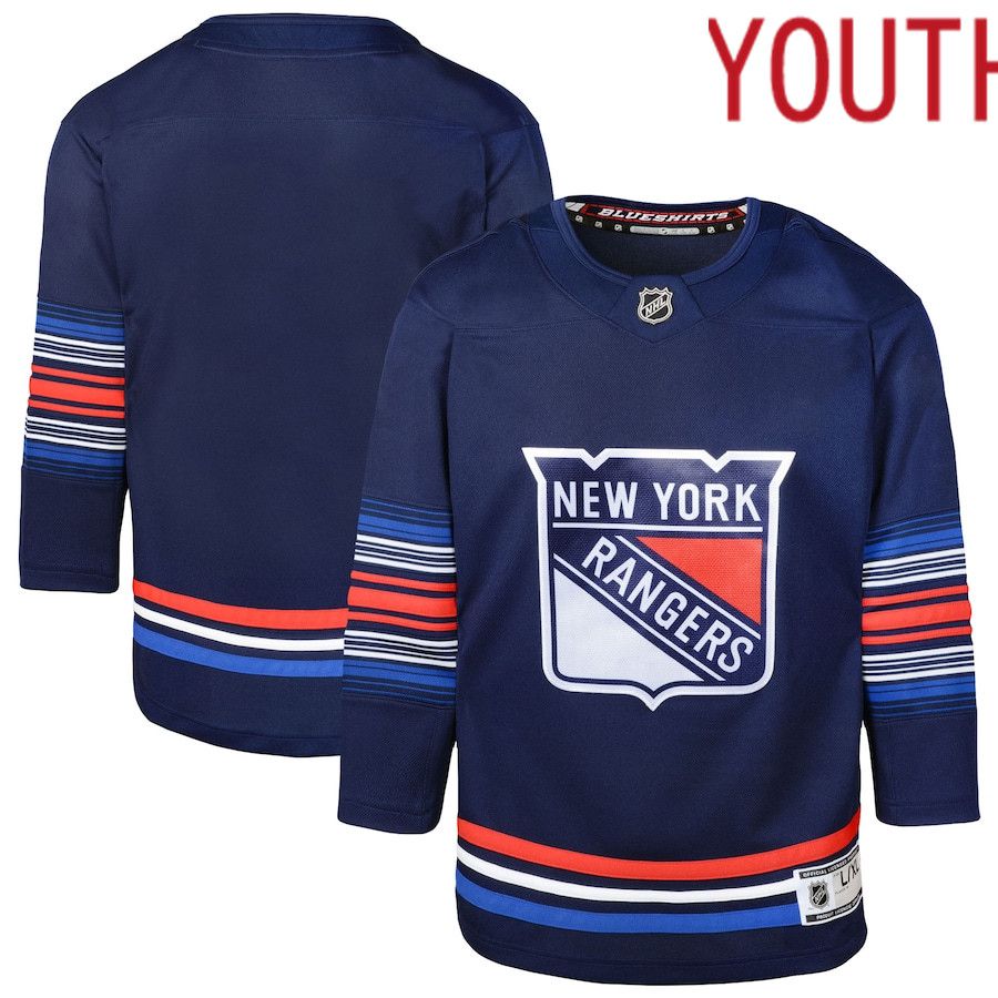 Youth New York Rangers Navy Alternate Premier NHL Jersey->philadelphia phillies->MLB Jersey